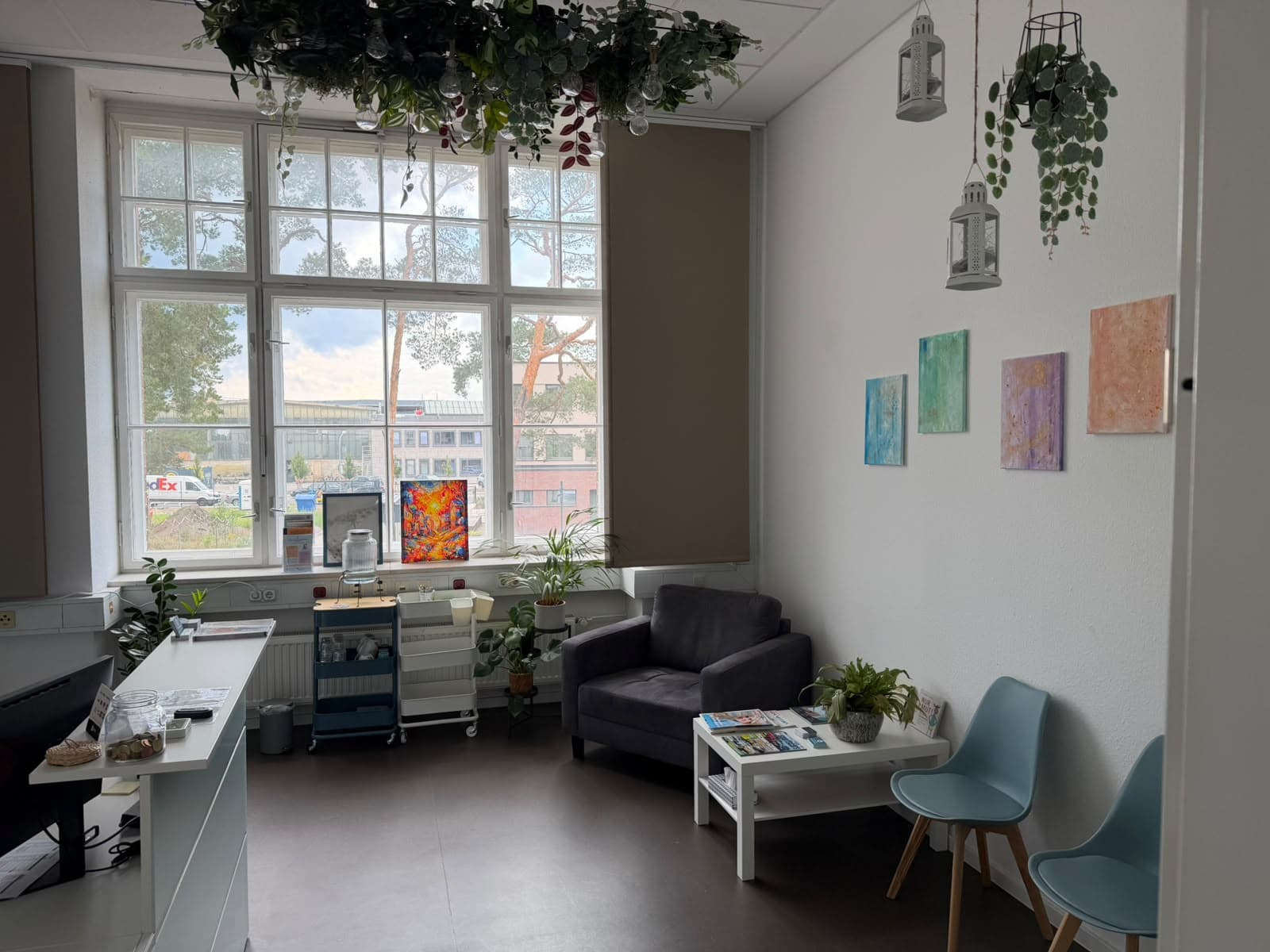 Heller Wartebereich der kraftspuren Physiotherapie